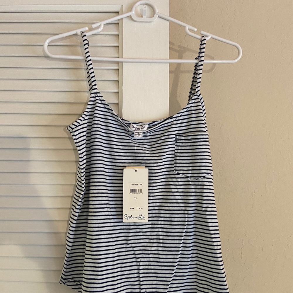 NEW- Splendid Cotton Spaghetti Tank- XS